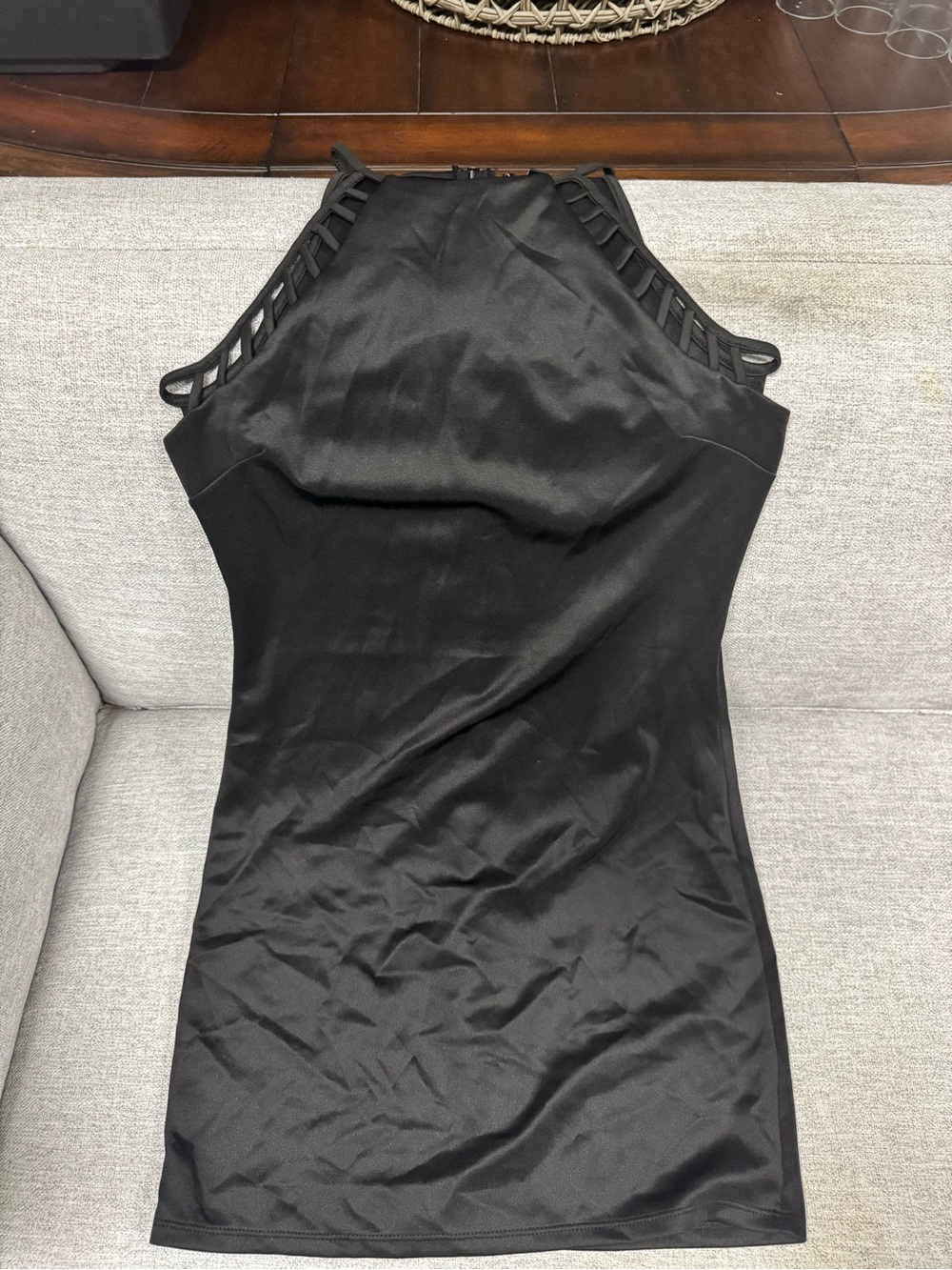 Black Strappy Halter Bodycon Dress